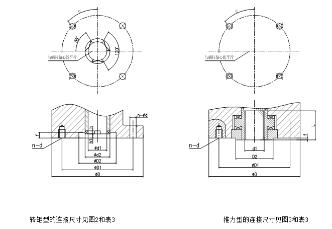 与阀门连接的结构示意图及尺寸 与阀门连接的结构示意图及尺寸